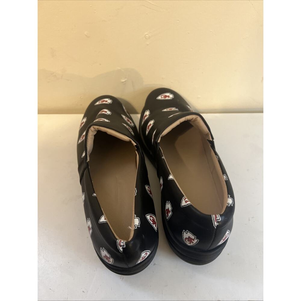 Kansas City Chiefs Shoes Black Work Clogs Cuce Women’s Size 9 - Picture 5 of 6